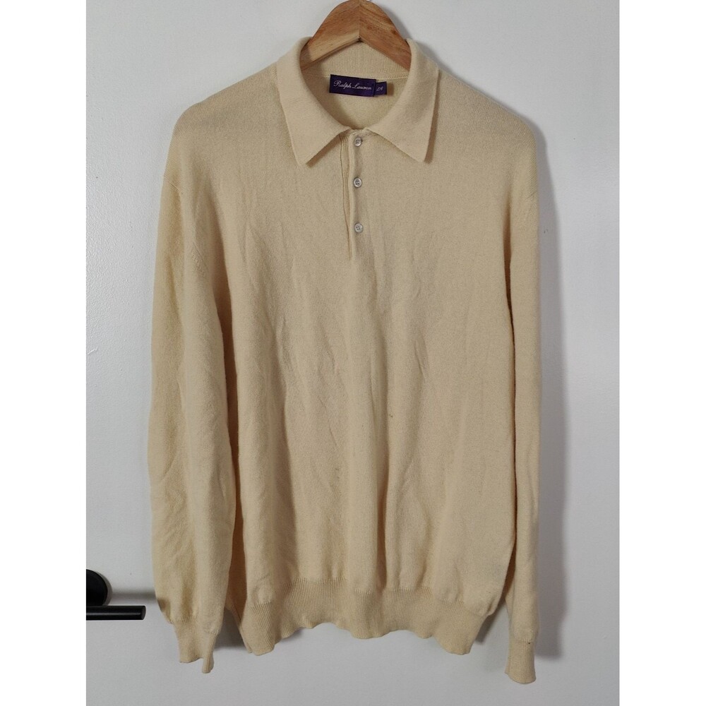 Ralph Lauren Polo Purple Label Size L Cashmere Sweater Made in Italy (Read Desc)